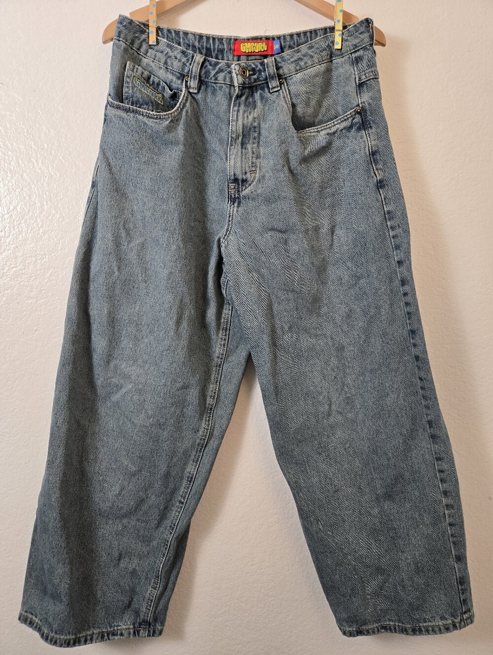 Empyre Medium Wash Wide Leg Baggy Jeans